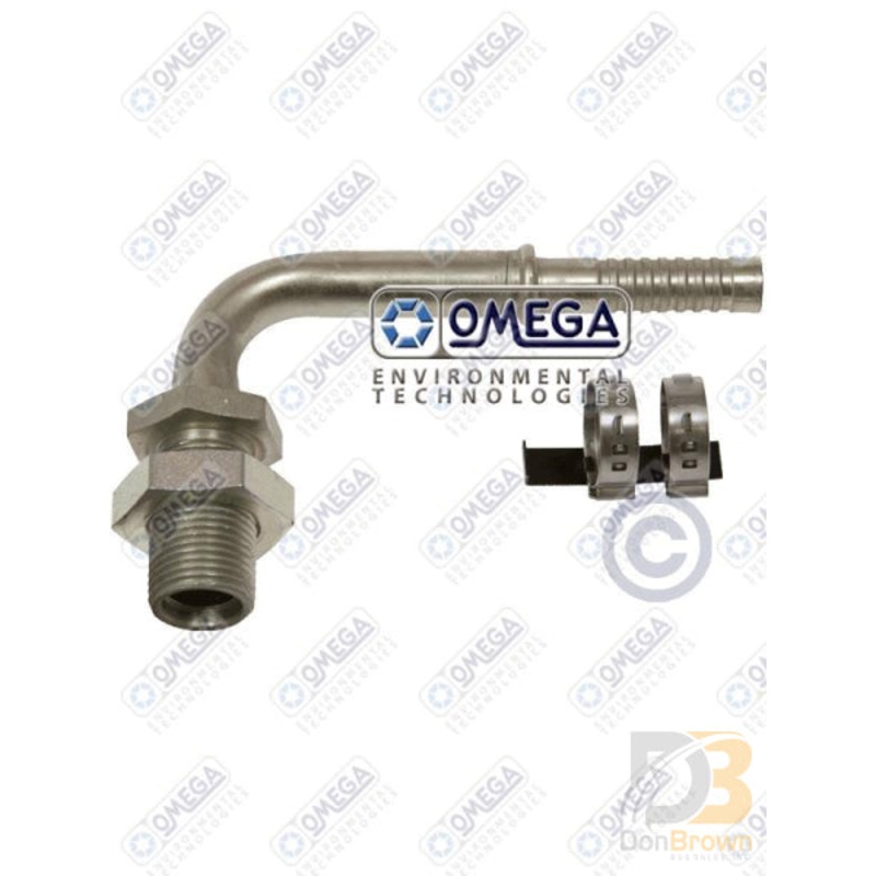 FTG BHD 90DEG #8MIO x #8 AIR-O-CRIMP W/CLAMP 35-AN1722C