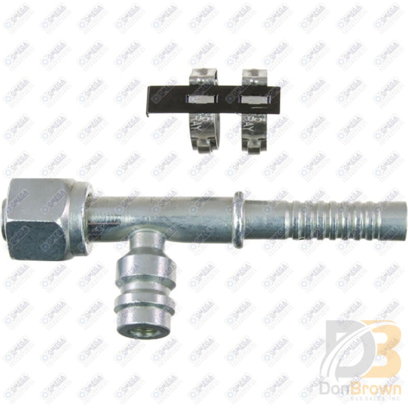 FTG STR #8 FOR x #8 W/R134 PORT AIR-O-CRIMP 35-AN1302-3C