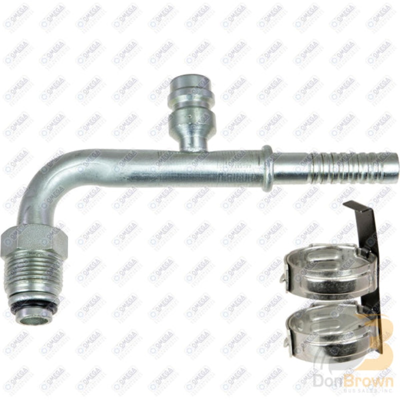 FTG 90DEG #8MOR x #8 W/R134 PORT AIR-O-CRIMP 35-AN1422-3C