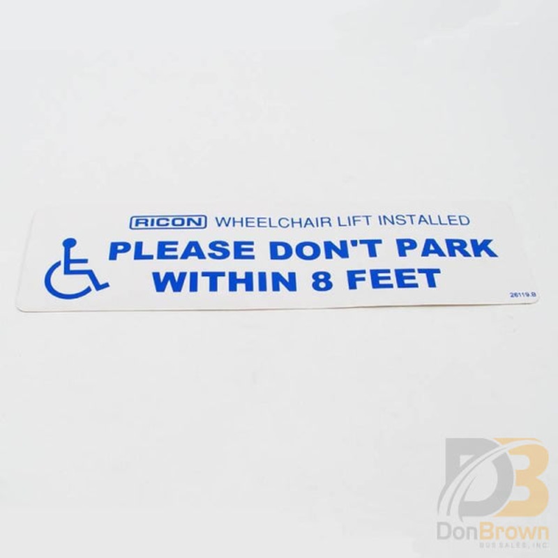 DECAL,NO PARKING,LIFT RI26119