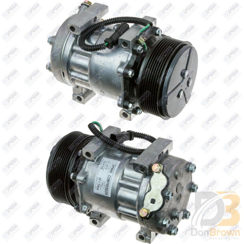 COMPRESSOR SD7H15 PV8 120mm 12V DIRECT VERT PAD TILTED 20-08203-AM