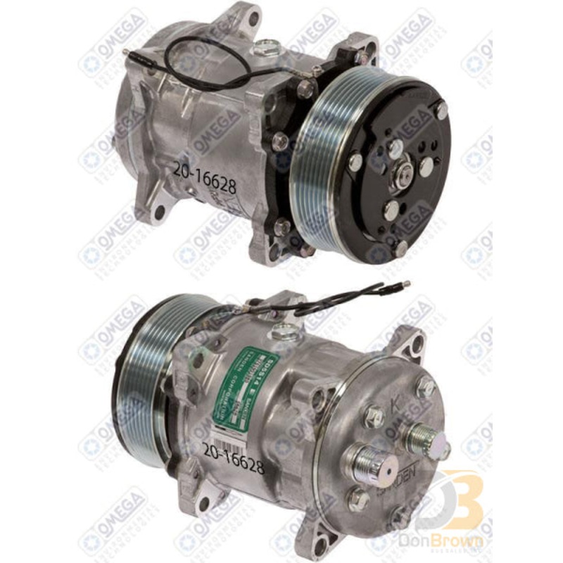 COMPRESSOR SD5S14 12V PV7 GRV 119mm K HEAD HOR 20-16628