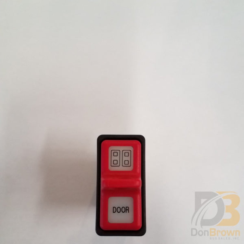 08-011-014 ON / OFF / ON SWITCH, Momentary, RED, PADDLE, SCHOOL BUS Door Switch