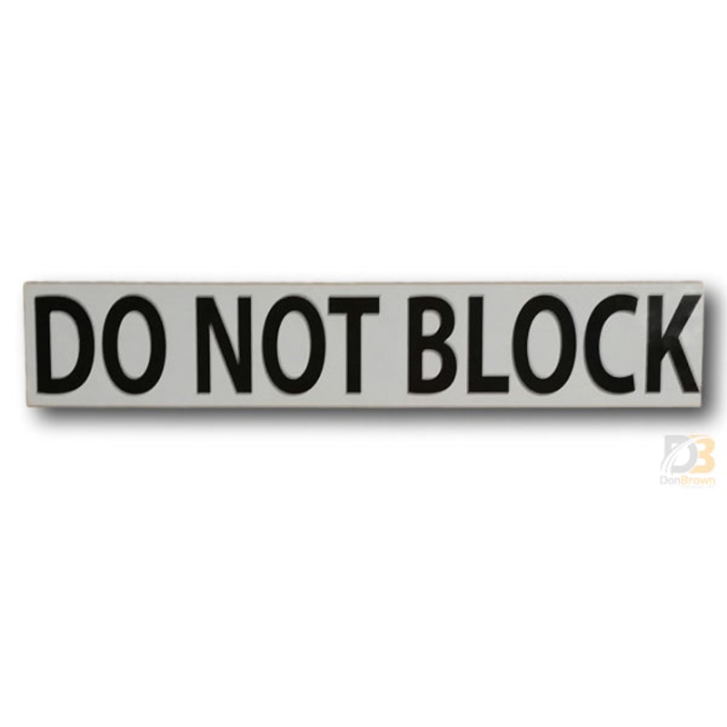 Do Not Block Black Decal IH-DNBB