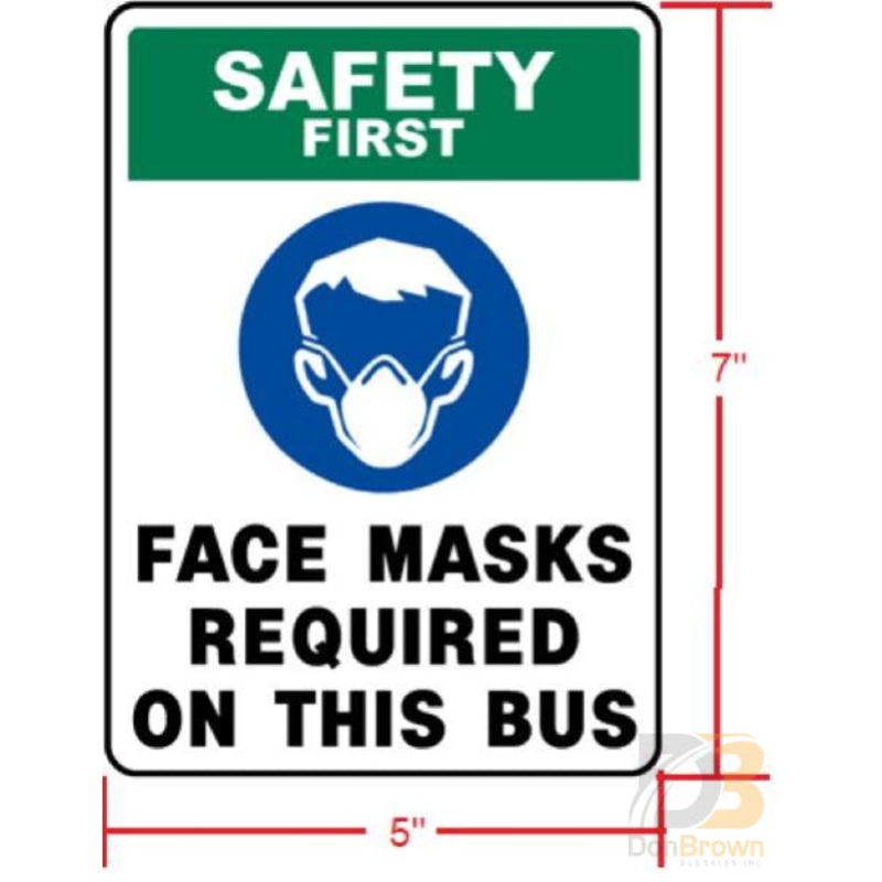 Face Mask Required on This Bus Decal