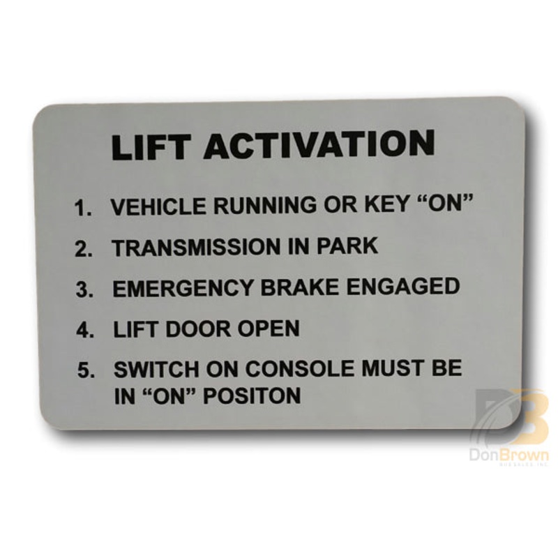 Lift Activation Decal IH-LA