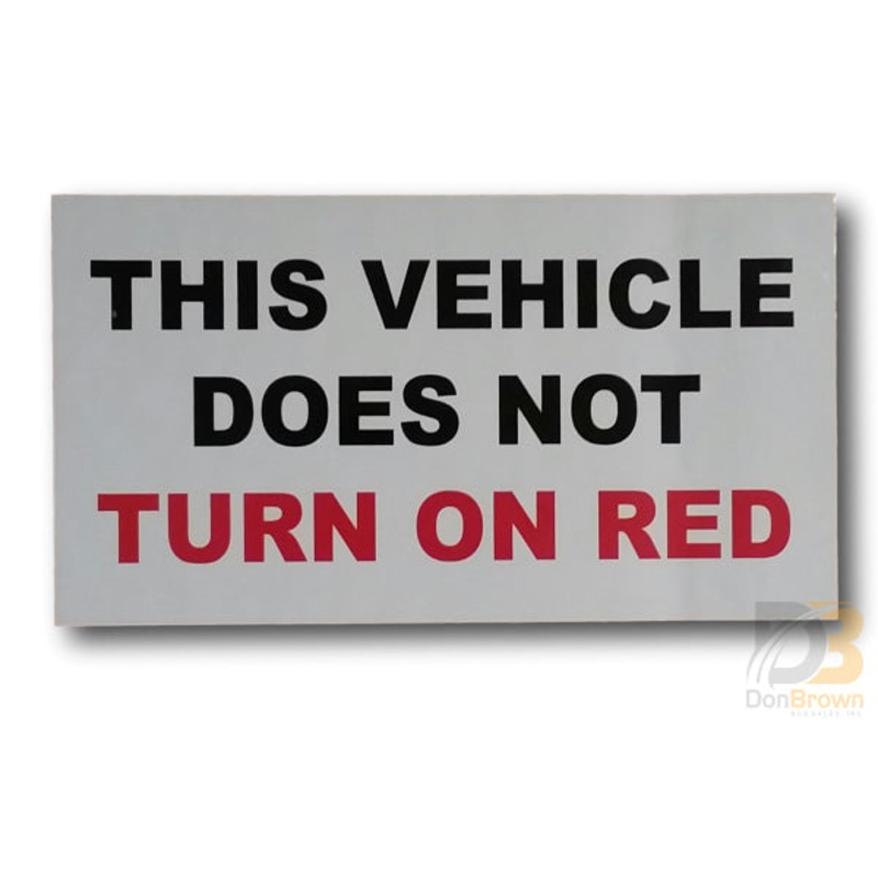 No Turn On Red Decal IH-NTOR