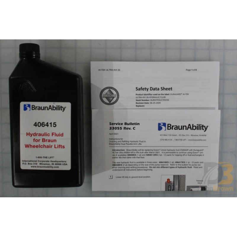 406416KS 406415 HYDRAULIC FLUID KIT SHIPOUT