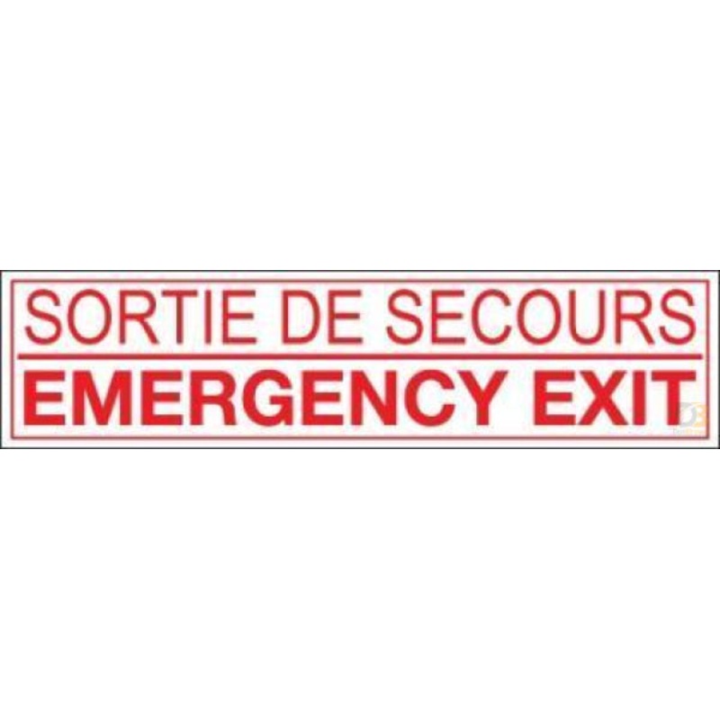 DECAL, SORTRE DE SECOURS 50009004