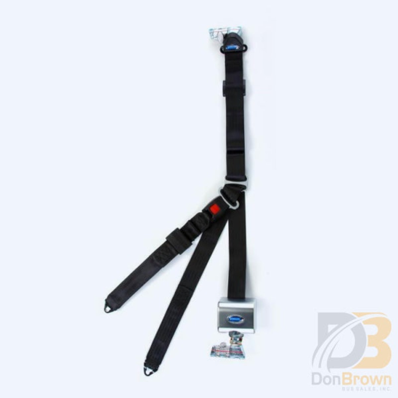 Retractable shoulder/lap belt combo assembly mounted for L Track on top and bottom Q8-6326-A1-T