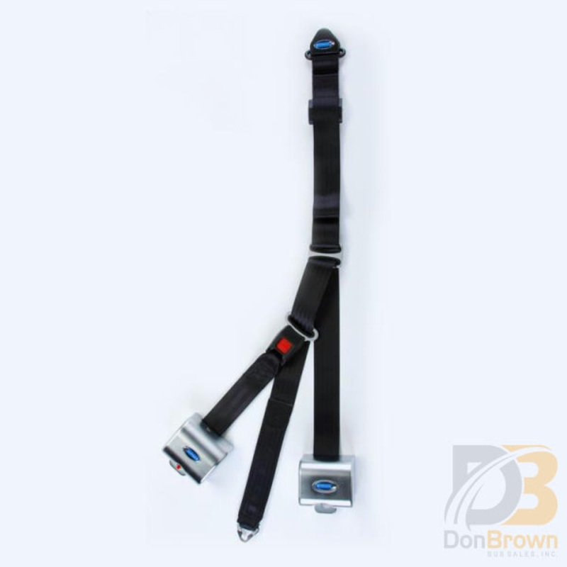 Retractable shoulder/lap belt combo assembly with retractable female half Q8-6326-A2