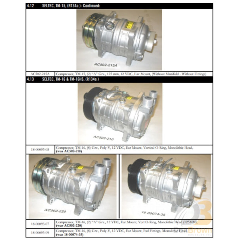 COMPRESSOR, 12VDC,2A,VOR FTGS 18-00093-07