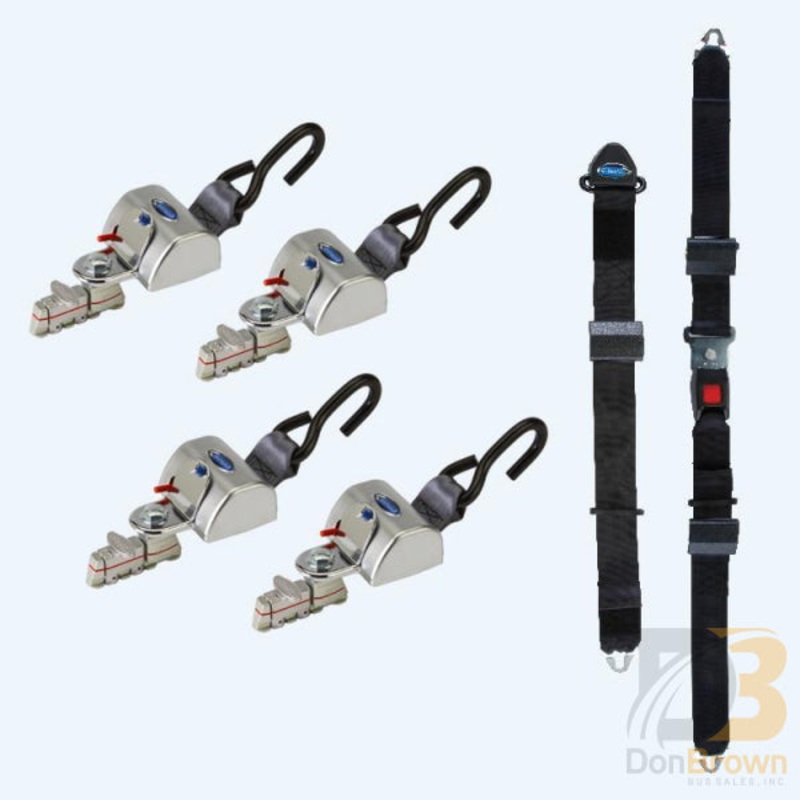 QRT MAX Kit for L Track, manual lap belt and 104 fully-extended shoulder belt with L Track fitting on top Q-8300-A-L27