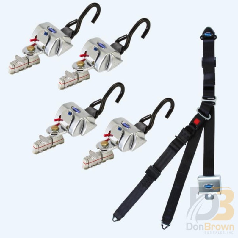 QRT Standard Kit for L Track with retractable shoulder/lap belt combo Q-8200-A1-L