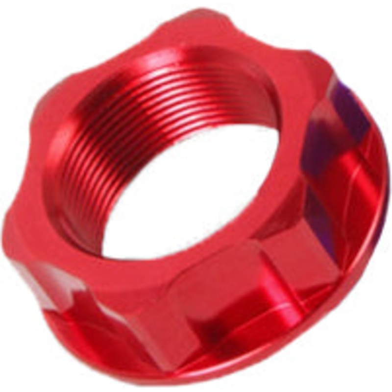 Steering Stem Nut & Bolt Red M24x32 P1.5 H10