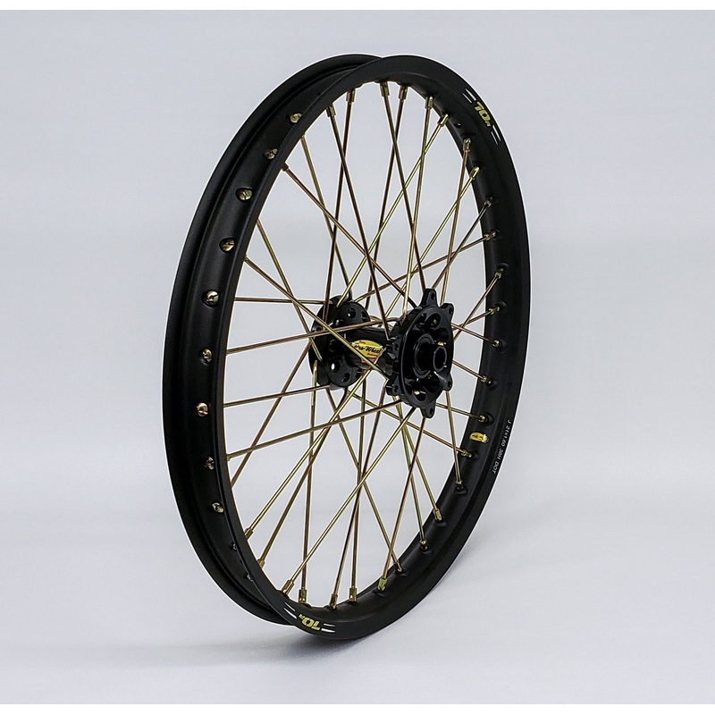 Wheel Front 1.60×21 Black Hub Blk Rim/Gld Spoke/Gld Nipple