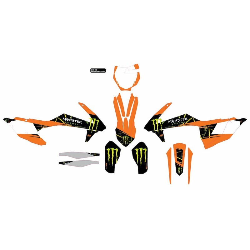 Cmplt Kit Monster Energy Slash White Bg