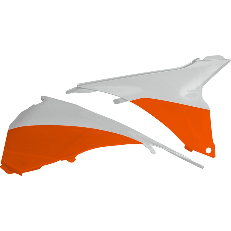 Airbox Covers White/Orange