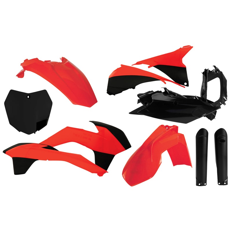 Full Plastic Kit (Flo. Orange/Black)