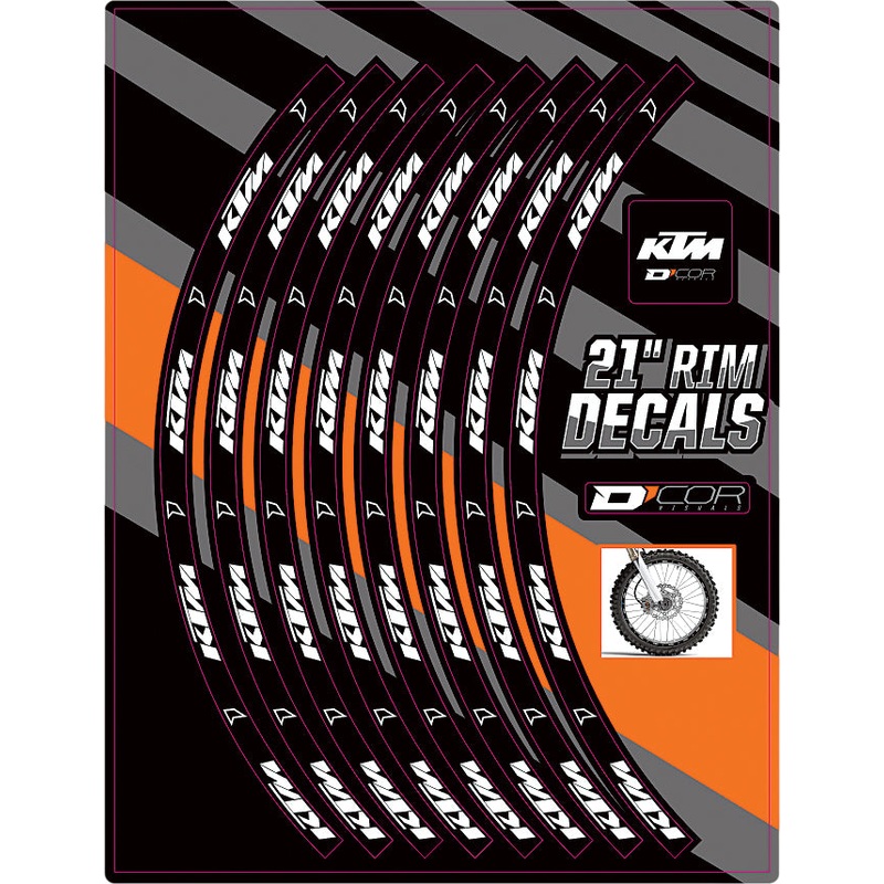 Rim Decals 21 Ktm Logo Front