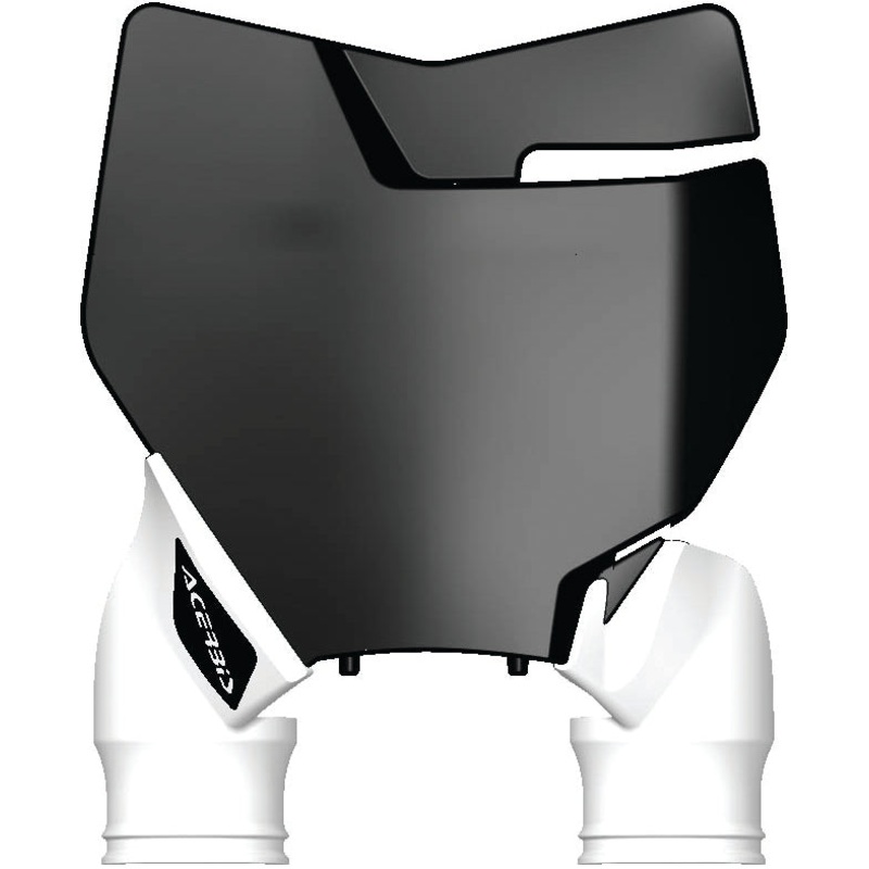 Front Number Plate Black/White