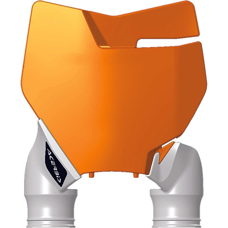 Front Number Plate Orange/White