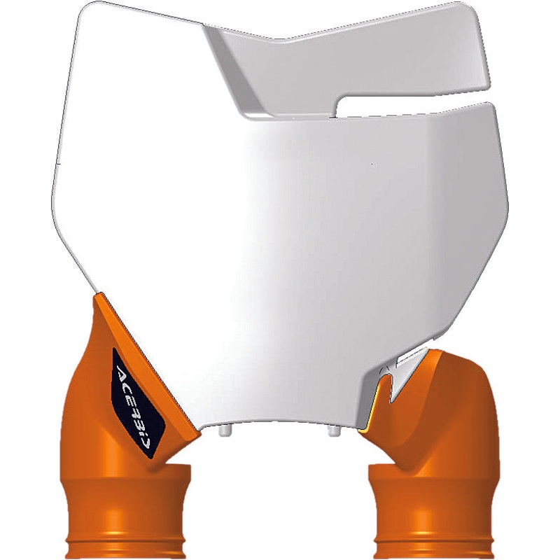 Front Number Plate White/Orange