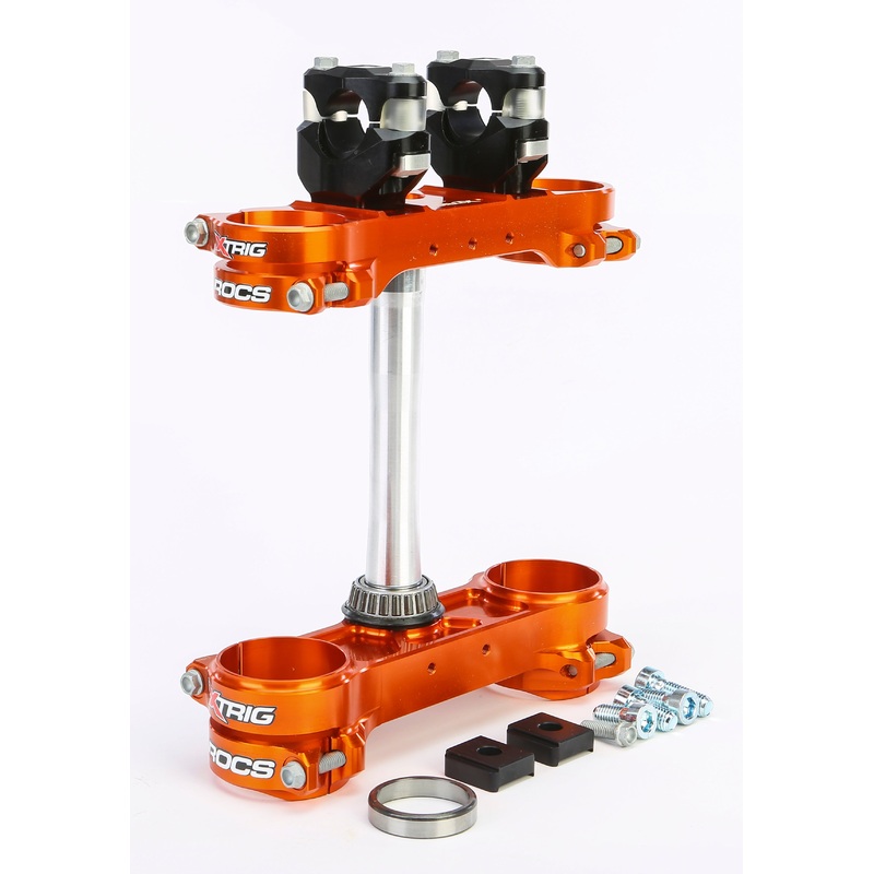 Rocs Tech Clamp Set Orange Ktm 20mm