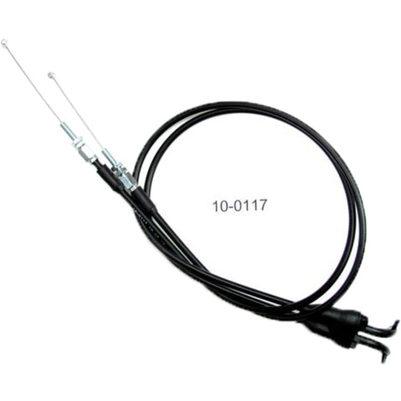 Black Vinyl Throttle Push Pull Cable Set