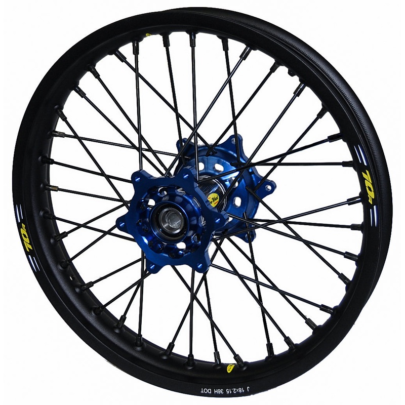 Wheel Rear 2.15×19 Blue Hub Blk Rim/Blk Spoke/Blk Nipple