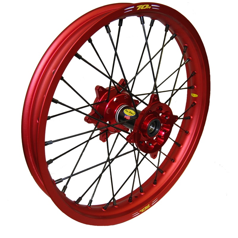 Wheel Rear 1.85×19 Red Hub Red Rim/Blk Spoke/Blk Nipple