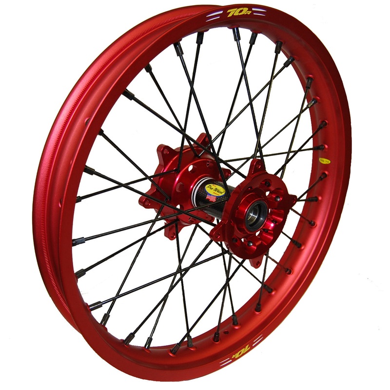 Wheel Rear 2.15×19 Red Hub Red Rim/Blk Spoke/Blk Nipple