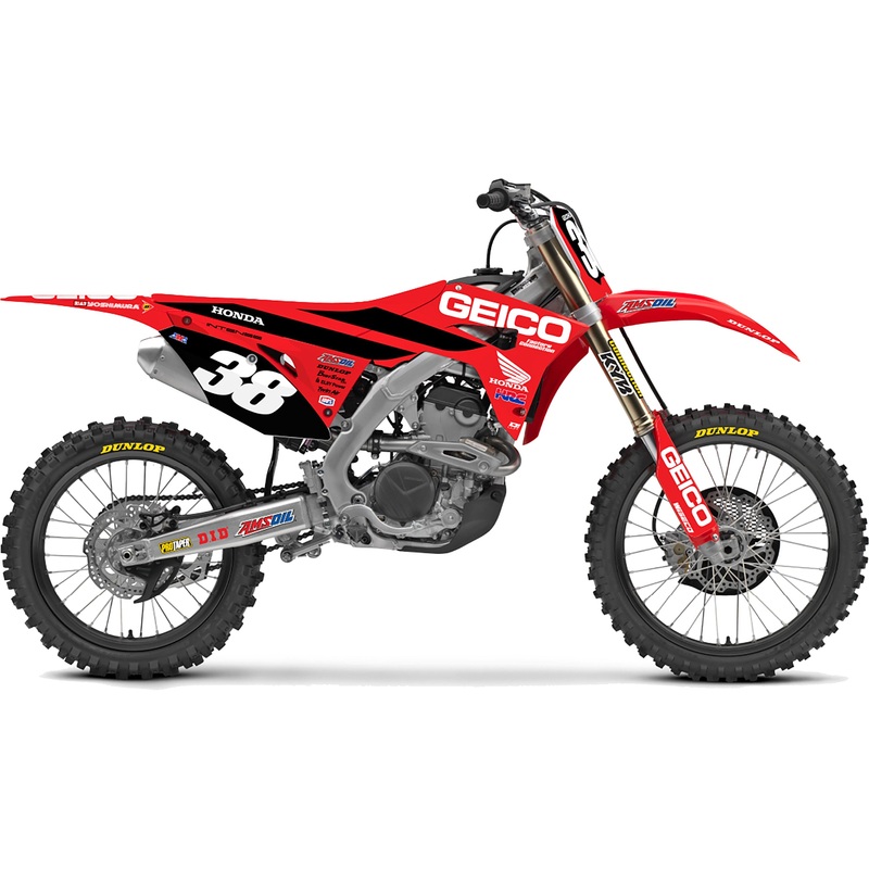 Complete Kit 19 Geico Honda Crf 250 Black Bg