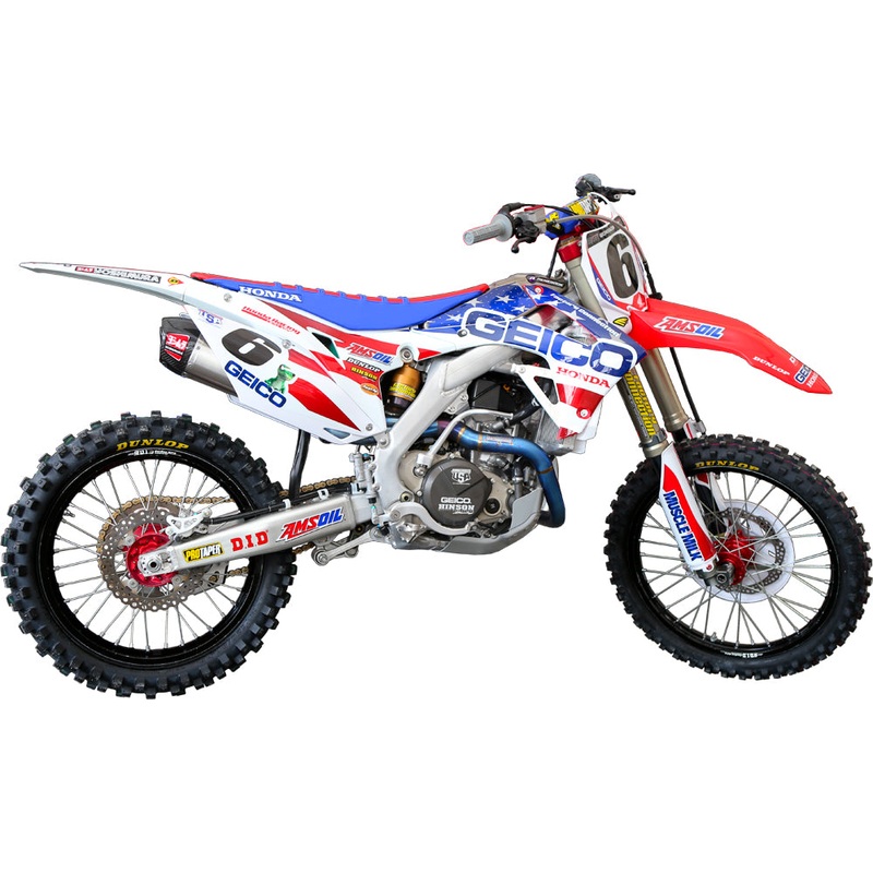 Complete Kit Mxon Geico Honda White Number Plates