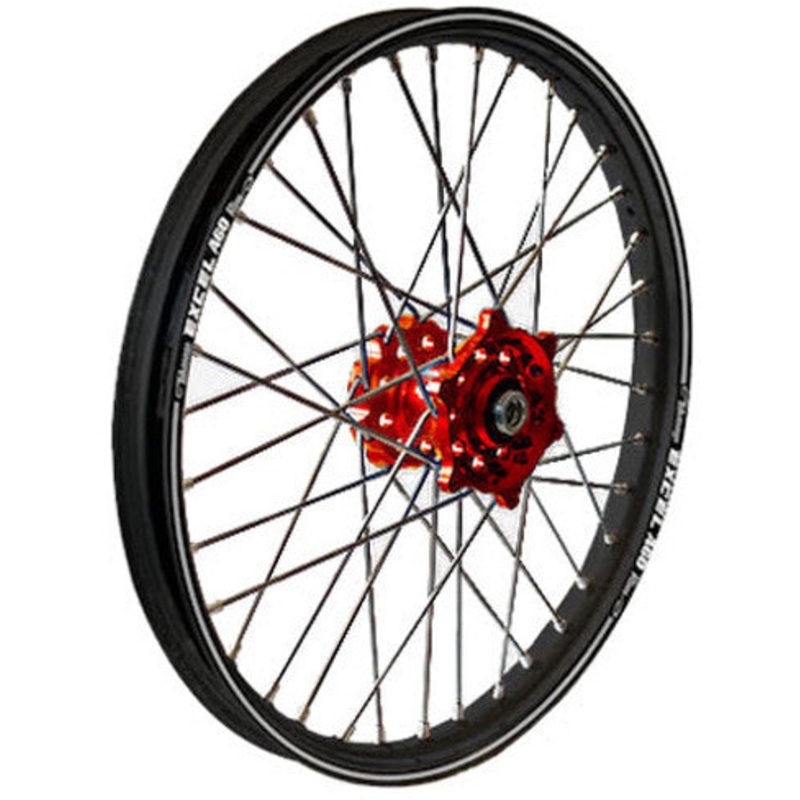 Rear Wheel 1.85 X 19 Red Hub Black Rim