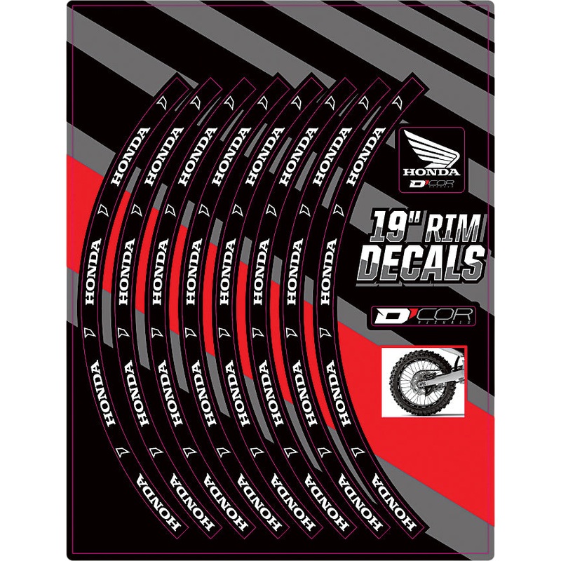 Rim Decals 19 Honda Logo Rear