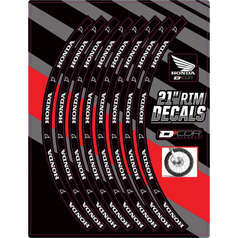 Rim Decals 21 Honda Logo Front