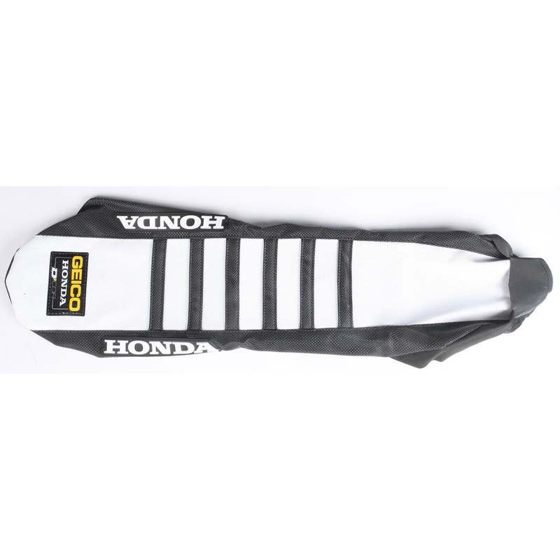 Seat Cover Geico Replica Black/White W/Ribs