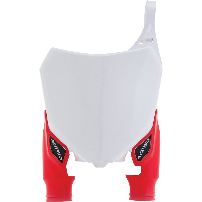 Front Number Plate White/Red