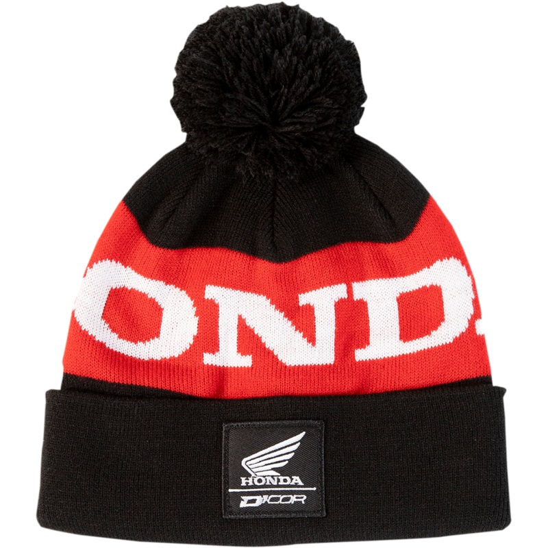 D’COR VISUALS Honda Stripe Beanie – Black/Red 70-129-1
