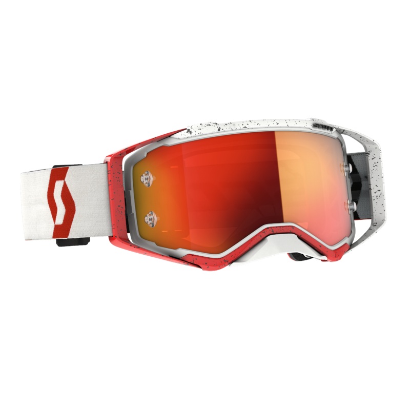 Prospect Goggle Red/White Orange Chrome Works Lens