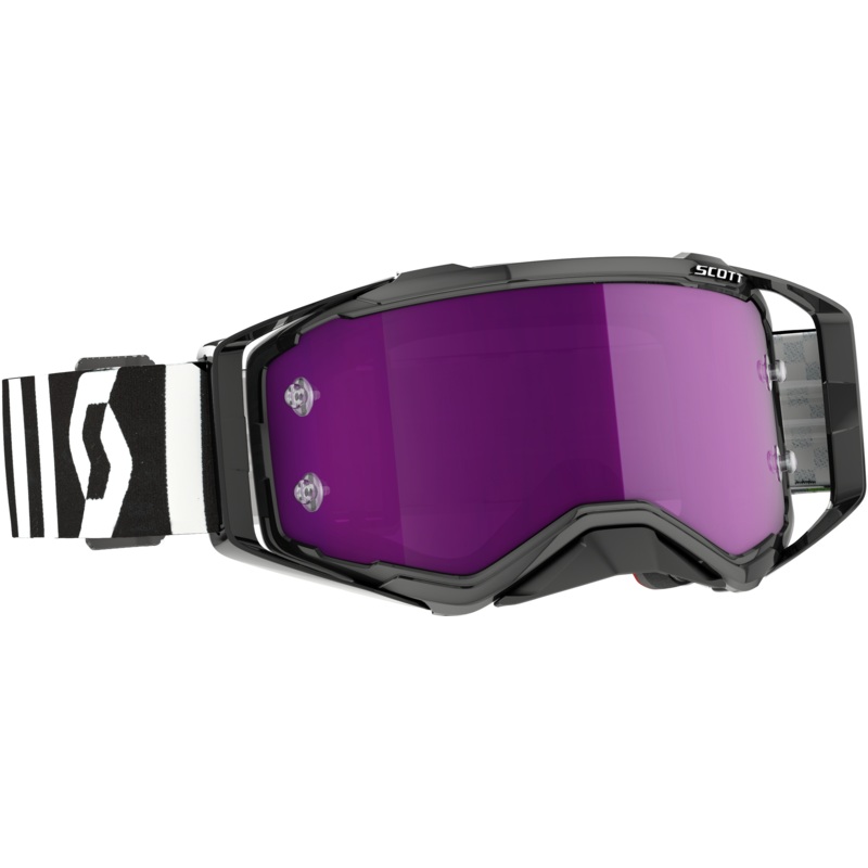 Prospect Racing Goggle Blk/ Wht Purple Chrome Works