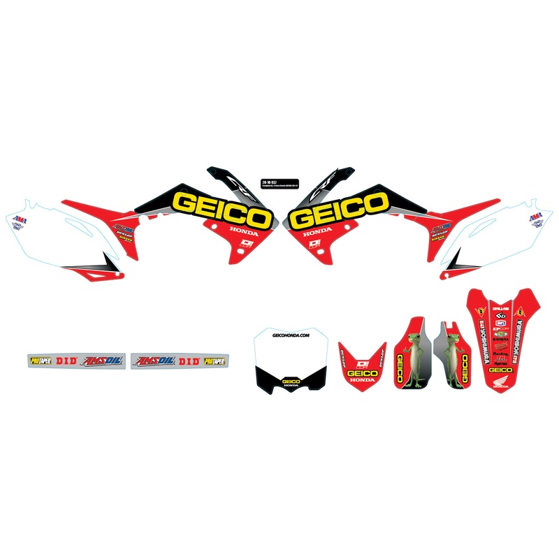 17 Geico Honda Complete Graphic Kit White