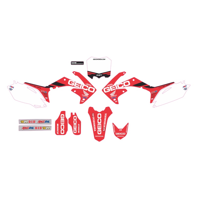 Complete Kit 19 Geico Honda Crf450 White Bg