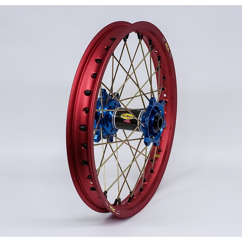 Wheel Rear 2.15×18 Red Hub Red Rim/Gld Spoke/Blk Nipple