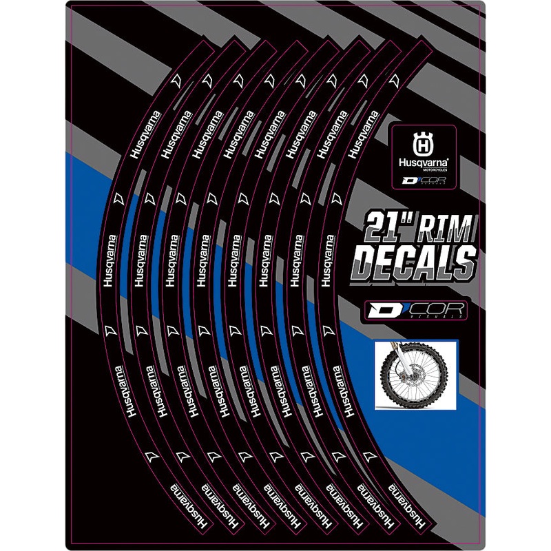 Rim Decals 21 Husq Logo Front
