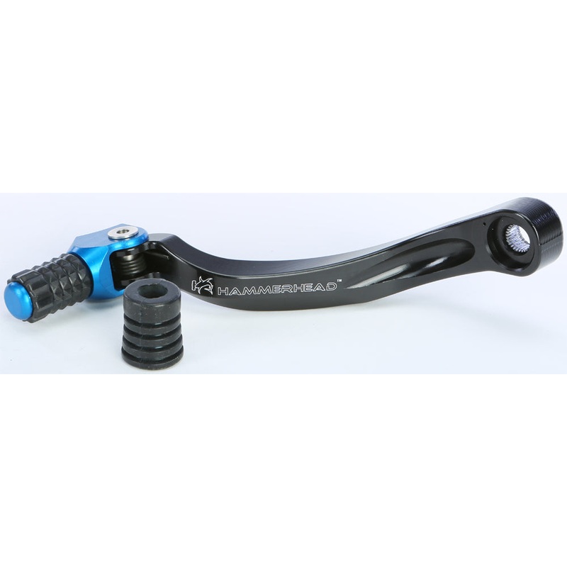 Cnc Shift Lever W/Rubber Tip Black/Blue +5mm
