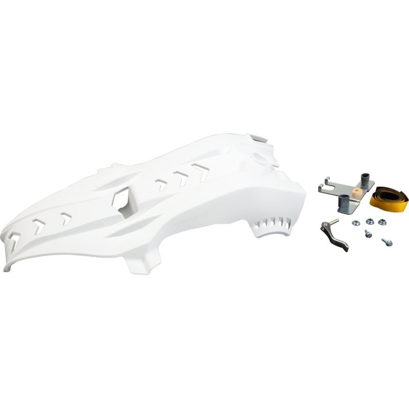 Fortress Skid Plate With Link Protector White