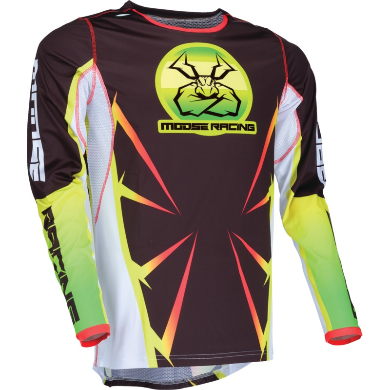 MOOSE RACING Agroid Jersey – Black/Yellow/White – Large 2910-7919