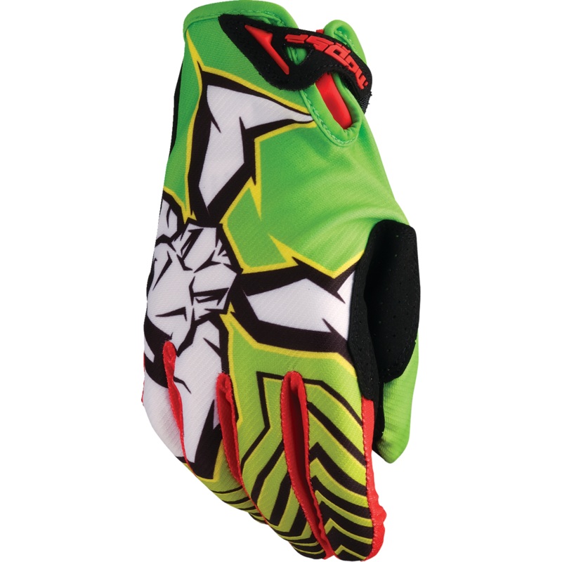 MOOSE RACING Agroid* Pro Gloves – Green/Red – Medium 3330-8110
